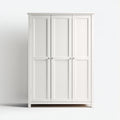 Armario de madera 120x50x180 cm - blanco - diseño clásico de tres puertas - apto para dormitorio