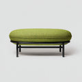 Reposapiés - tela-metal - 95x60x35 cm - verde-negro - estilo contemporáneo
