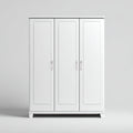 Armario de madera 120x50x180 cm - blanco - diseño clásico de tres puertas - apto para dormitorio