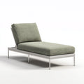 Tumbona de jardín aluminio 198x72x42 cm - verde - diseño moderno - para exterior
