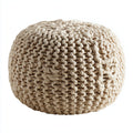 Reposapiés - algodón - 50x50x40 cm - beige - estilo nórdico artesanal