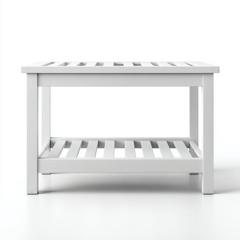 Zapateros banco de madera con superficie abierta 70x30x45 cm - diseño práctico para entrada