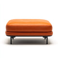Reposapiés - cuero-metal - 85x65x35 cm - naranja-negro - estilo contemporáneo