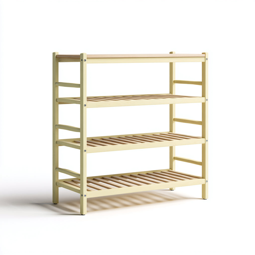 Zapateros madera clara 68x26x73 cm - beige-madera - diseño simple