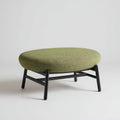 Reposapiés - tela-metal - 80x55x40 cm - verde-negro - estilo moderno