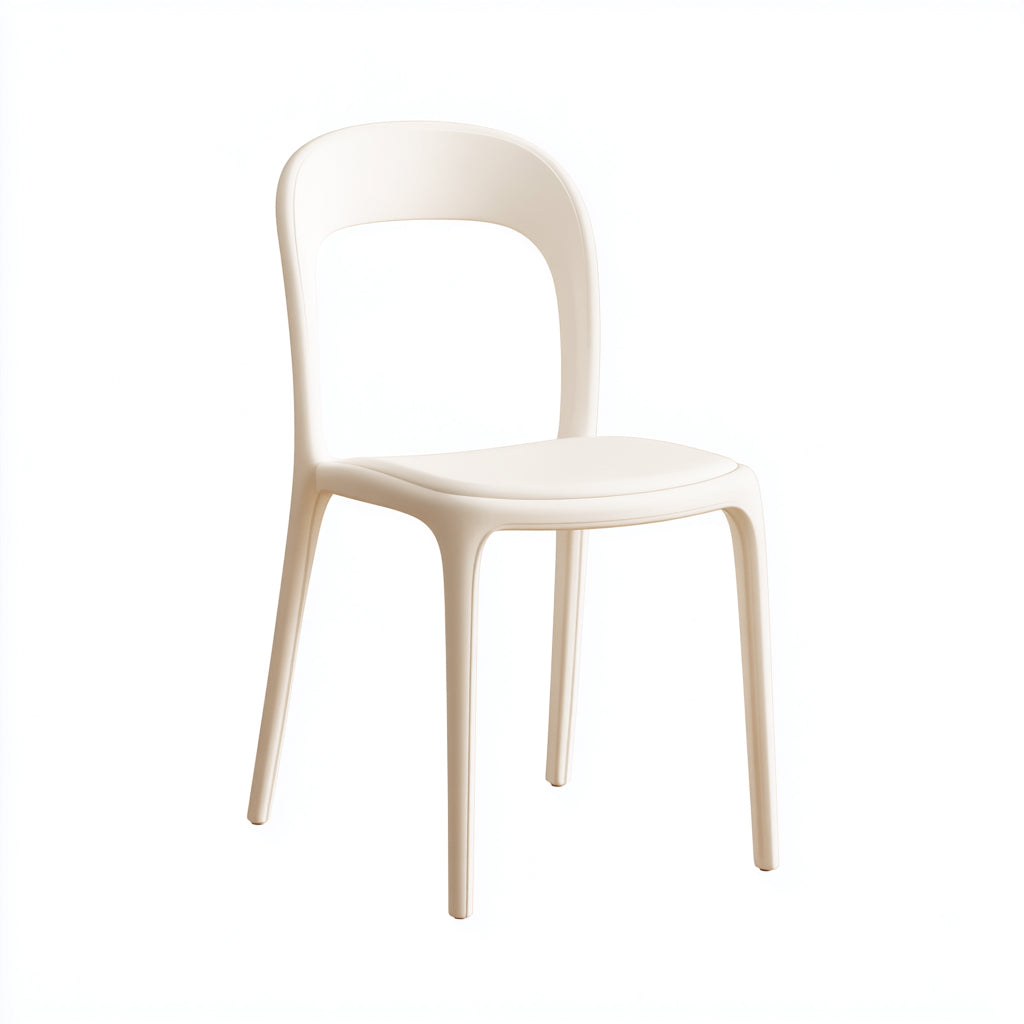 Silla de jardín plástico 47x44x83 cm - blanco - para exterior - diseño moderno
