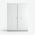 Armario de madera 160x50x180 cm - blanco - diseño moderno de cuatro puertas - apto para dormitorio