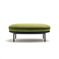 Reposapiés - tela-metal - 90x60x32 cm - verde-negro - estilo moderno
