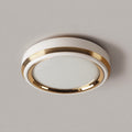 Lámpara de techo - metal-plástico - 28x28x9 cm - oro-blanco - estilo moderno
