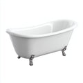 Bañera - Acrílico - 168x72x63 cm - Blanco - Apto para baño - Estilo clásico
