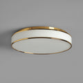 Lámpara de techo - metal-plástico - 40x40x9 cm - oro-blanco - estilo moderno