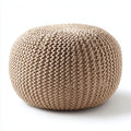 Reposapiés - algodón - 55x55x40 cm - beige - estilo bohemio