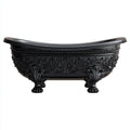 Bañera acrílica 172x74x78 cm - negro - diseño clásico con relieve completo apta para baño