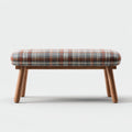 Banco de entrada madera y tela 100x40x45 cm - multicolor - madera - diseño moderno apto para recibidor