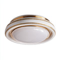 Lámpara de techo - metal-plástico - 36x36x13 cm - oro-blanco - estilo clásico