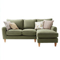 Sofá rinconero tejido 260x155x86 cm - verde - estilo acogedor