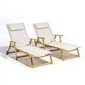 Tumbonas de jardín metal y tejido 188x60x95 cm - blanco - para exterior - estilo moderno