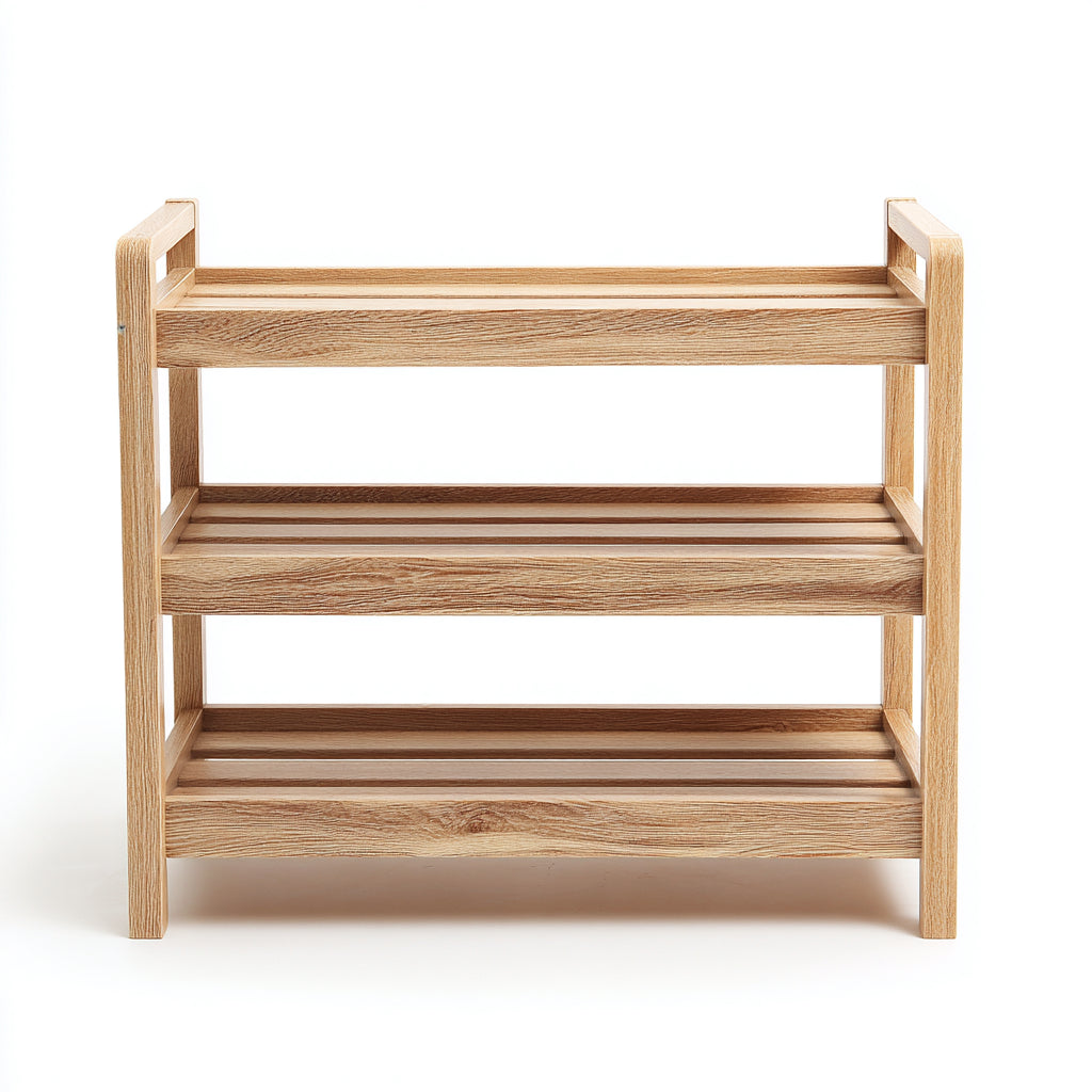 Zapatero madera 60x30x50 cm - roble - diseño minimalista