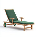 Tumbona de jardín madera maciza 198x65x40 cm - verde - diseño clásico - para exterior