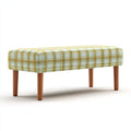 Banco de entrada madera y tela 105x40x46 cm - multicolor - madera - diseño moderno apto para recibidor