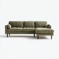 Sofá rinconero tapizado 259x155x87 cm - verde oliva - diseño moderno para salón