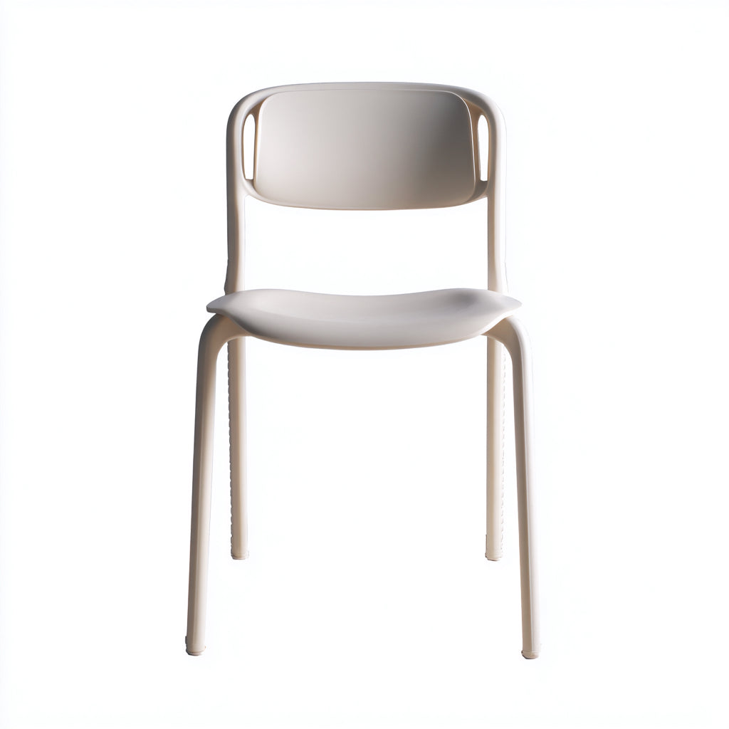 Silla de jardín plástico 45x50x85 cm - blanco - estilo moderno apta para exterior