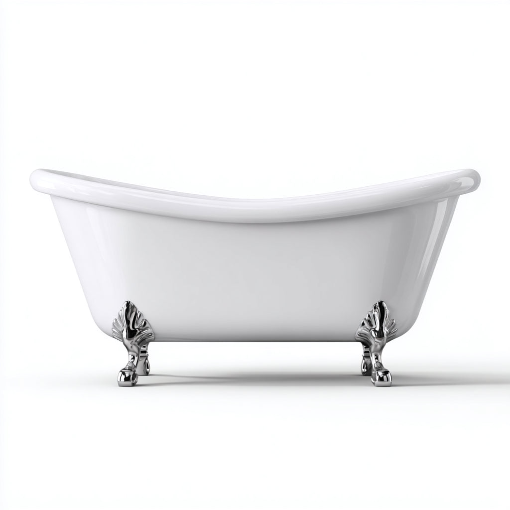 Bañera - Acrílico - 166x71x63 cm - Blanco - Apto para baño - Estilo clásico