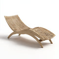 Tumbona de jardín madera maciza 188x62x58 cm - natural - diseño ergonómico - para exterior