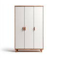 Armario de madera 120x50x180 cm - blanco - roble natural - diseño minimalista de tres puertas - apto para dormitorio