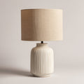 Lámpara de mesa cerámica 32x32x50 cm beige - iluminación interior - diseño moderno