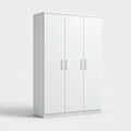 Armario de madera 120x50x180 cm - blanco - diseño moderno de tres puertas - apto para dormitorio