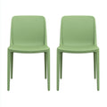 Silla de jardín plástico 55x48x82 cm - verde - para exterior - estilo minimalista